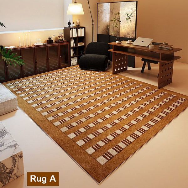Colorful Modern Rugs for Living Room, Geometric Modern Rugs for Dining Room, Mid Century Modern Rugs, Contemporary Abstract Rugs under Coffee Table-Art Painting Canvas