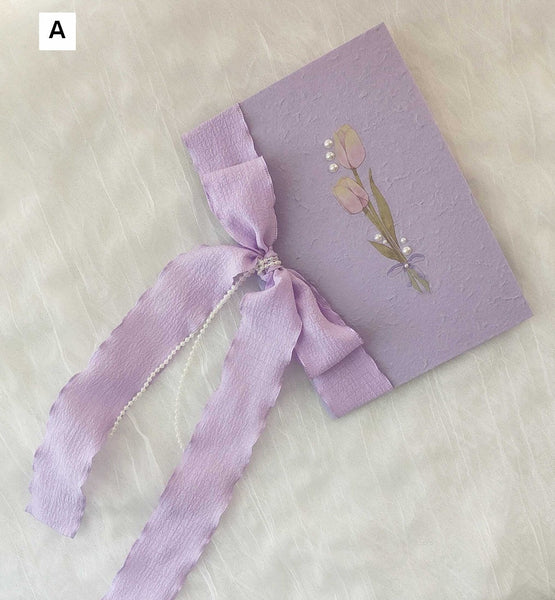 Beautiful Valentine's Day Greeting Card, Bowknot Greeting Cards, Creative Birthday Greeting Card, Original Handmade Wedding Greeting Card, Unique Anniversary Greeting Card to Lovers-Art Painting Canvas