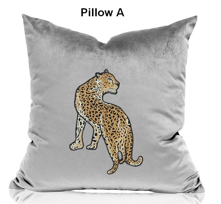 Cheetah Decorative Throw Pillows, Decorative Pillows for Living Room, Modern Sofa Pillows, Contemporary Throw Pillows-Art Painting Canvas