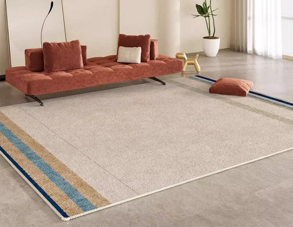 Modern Rugs under Dining Room Table, Abstract Area Rugs for Living Room, Modern Carpets for Kitchen, Geometric Contemporary Modern Rugs Next to Bed-Art Painting Canvas