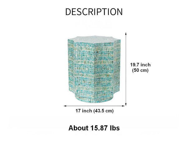 Contemporary Side Table, Contemporary Bedside Table, Bedside Small Side Table, Shell Small Sofa Side Table, Modern Side Table, Small End Table, Portable Casual Side Table, Creative Coffee Table-Art Painting Canvas