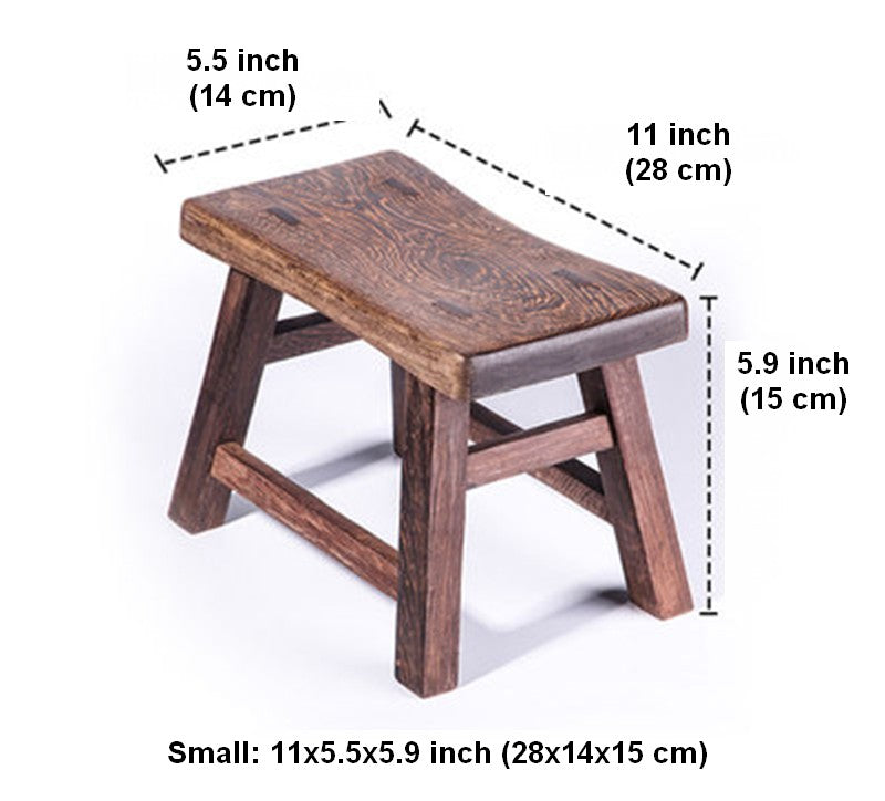 Wenge Wood Stool, Children's Wooden Stool, Shoe-changing Stool, Solid Wood low Stool, Sofa Stool, Dining Table Stool-Art Painting Canvas