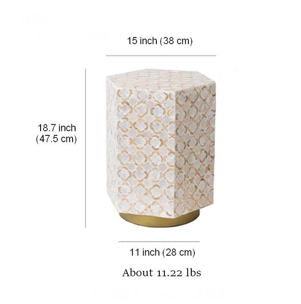 Creative Coffee Table, Contemporary Small Sofa Side Table, Shell Small Side Table, Portable Casual Side Table, Unique Small End Table-Art Painting Canvas