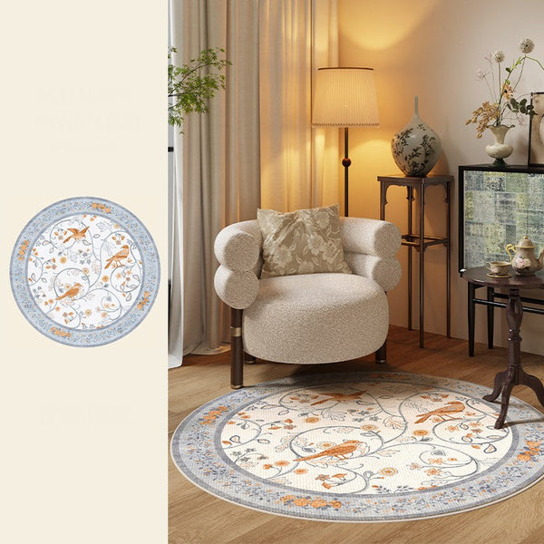 Dining Room Contemporary Round Rugs, Bedroom Modern Round Rugs, Modern Rug Ideas for Living Room, Circular Modern Rugs under Chairs-Art Painting Canvas