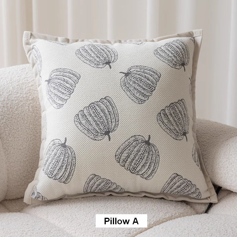 Decorative Throw Pillows for Couch, Embroider Flower Pillow Covers, Farmhouse Flower Decorative Pillows, Modern Sofa Pillows-Art Painting Canvas