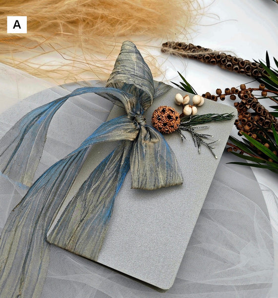 Creative Birthday Greeting Card, Unique Anniversary Greeting Card, Beautiful Valentine's Day Greeting Card, Wedding Greeting Card, Original Handmade Dried Flower Bowknot Greeting Cards-Art Painting Canvas