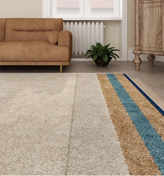 Modern Rugs under Dining Room Table, Abstract Area Rugs for Living Room, Modern Carpets for Kitchen, Geometric Contemporary Modern Rugs Next to Bed-Art Painting Canvas