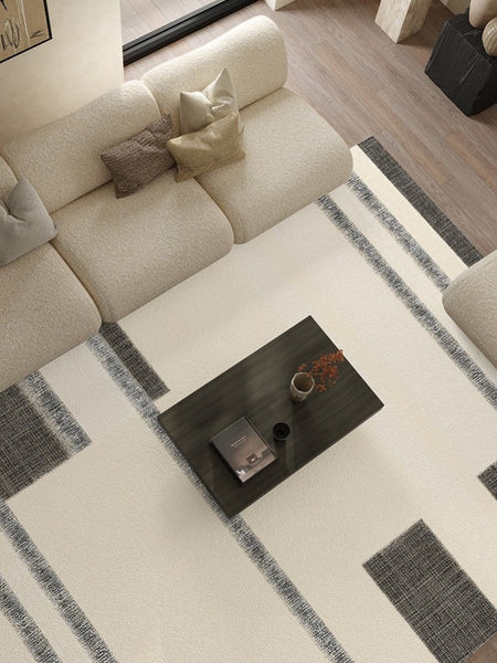 Abstract Area Rugs for Living Room, Geometric Contemporary Modern Rugs Next to Bed, Modern Carpets for Office, Modern Soft Rugs under Dining Room Table