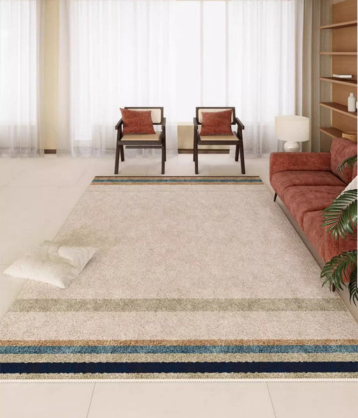 Modern Rugs under Dining Room Table, Abstract Area Rugs for Living Room, Modern Carpets for Kitchen, Geometric Contemporary Modern Rugs Next to Bed-Art Painting Canvas