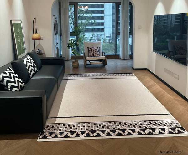 Mid Century Modern Rugs for Living Room, Abstract Contemporary Modern Rugs for Dining Room, Geometric Contemporary Rugs-Art Painting Canvas