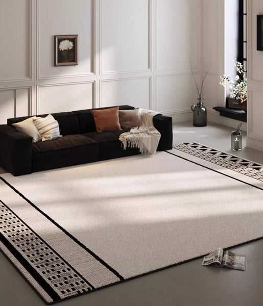 Mid Century Modern Rugs for Living Room, Abstract Contemporary Modern Rugs for Dining Room, Geometric Contemporary Rugs-Art Painting Canvas