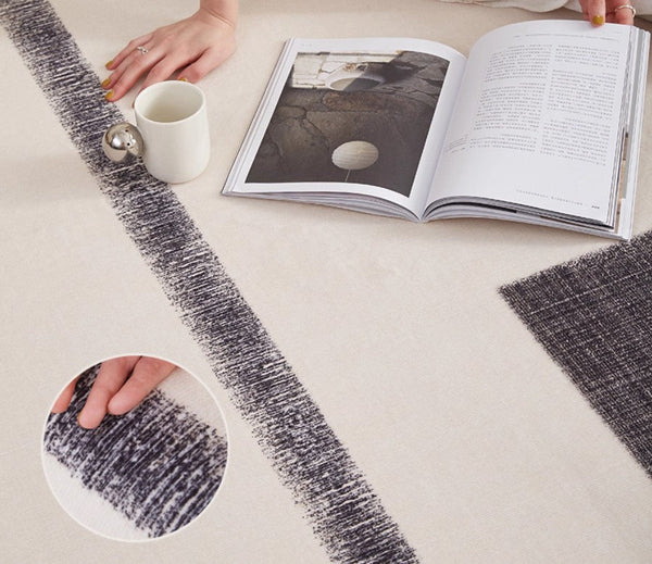 Abstract Area Rugs for Living Room, Geometric Contemporary Modern Rugs Next to Bed, Modern Carpets for Office, Modern Soft Rugs under Dining Room Table