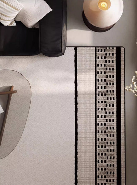 Large Geometric Contemporary Rugs, Mid Century Modern Rugs for Living Room, Abstract Contemporary Modern Rugs for Dining Room-Art Painting Canvas