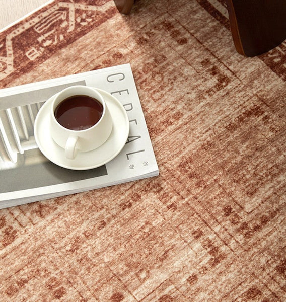 Large Abstract Rugs for Living Room, Mid Century Geometric Contemporary Modern Rugs Next to Bed, Large Modern Area Rugs-Art Painting Canvas