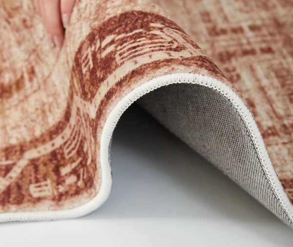 Large Abstract Rugs for Living Room, Mid Century Geometric Contemporary Modern Rugs Next to Bed, Large Modern Area Rugs-Art Painting Canvas