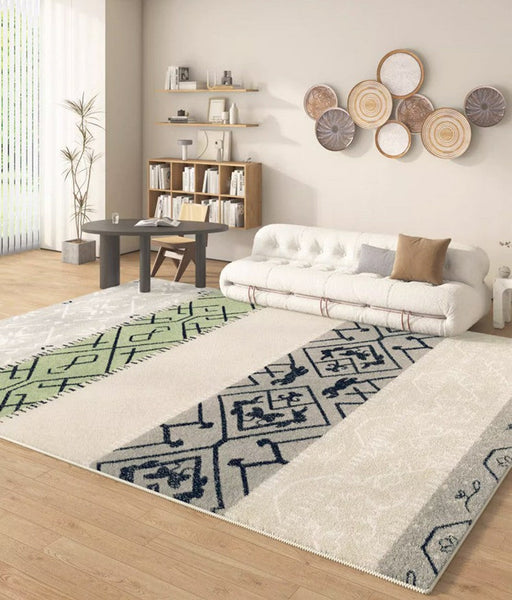 Abstract Area Rugs for Living Room, Modern Rugs for Dining Room, Modern Runner Rugs for Hallway, Thick Contemporary Area Rugs Next to Bed-Art Painting Canvas