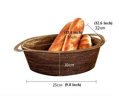 Indonesia Hand Woven Storage Basket, Natural Fiber Decorative Baskets, Small Rustic Food Basket