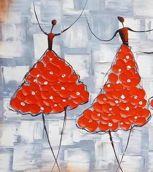 Contemporary Wall Art Ideas, Ballet Dancer Painting, Acrylic Canvas Painting, Buy Art Online, Abstract Painting for Dining Room-Art Painting Canvas