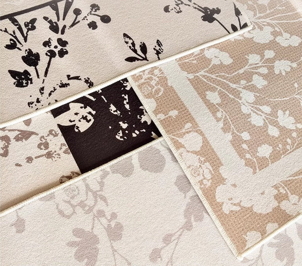 Bedroom French Style Modern Rugs, Flower Pattern Modern Rugs for Interior Design, Contemporary Modern Rugs under Dining Room Table, Flower Pattern Modern Rugs for Living Room