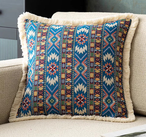 Large Bohemian Decorative Sofa Pillows for Living Room, Modern Geometric Pillows, Decorative Throw Pillows for Bedroom, Oriental Throw Pillow for Couch-Art Painting Canvas