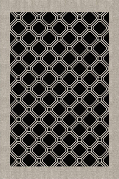 Elegant Modern Area Rugs under Sofa, Dining Room Floor Rugs, Mid Century Black Rugs for Living Room, Abstract Contemporary Rugs for Bedroom, Modern Carpets for Office-Art Painting Canvas