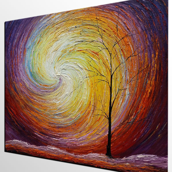 Landscape Painting, Custom Large Heavy Texture Painting, Modern Artwork, Canvas Painting, Modern Art, Oil Painting, Tree Painting 205-Art Painting Canvas