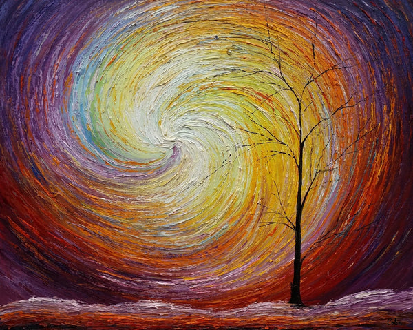 Landscape Painting, Custom Large Heavy Texture Painting, Modern Artwork, Canvas Painting, Modern Art, Oil Painting, Tree Painting 205-Art Painting Canvas