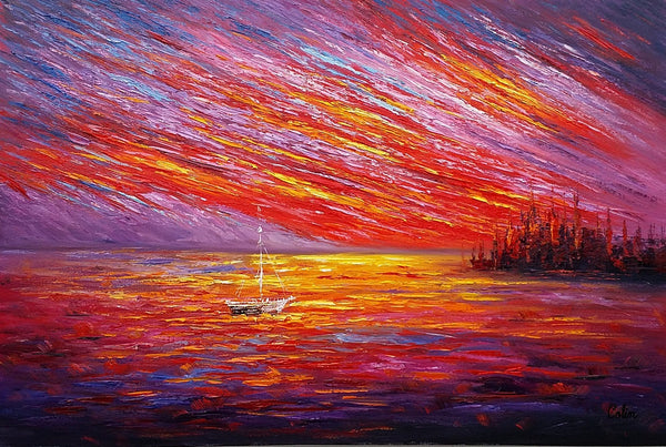 Oil Painting, Original Wall Art, Landscape Painting, Custom Large Art, Canvas Art, Wall Art, Original Artwork, Canvas Painting, Modern Art, Abstract Art