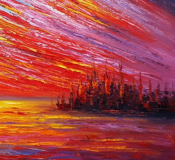 Oil Painting, Original Wall Art, Landscape Painting, Custom Large Art, Canvas Art, Wall Art, Original Artwork, Canvas Painting, Modern Art, Abstract Art