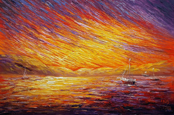 Canvas Art, Original Wall Art, Landscape Painting, Abstract Art, Custom Extra Large Oil Painting