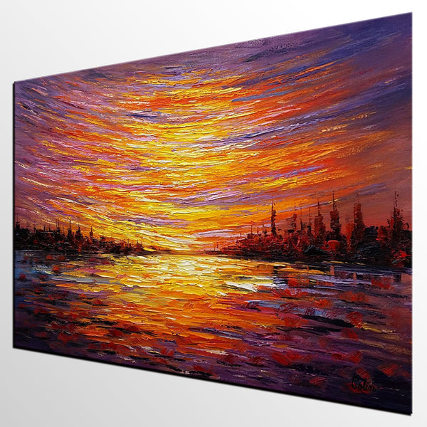 Landscape Painting, Large Wall Art, Canvas Art, Abstract Art, Original Artwork, Custom Canvas Painting, Modern Art, Oil Painting 220-Art Painting Canvas