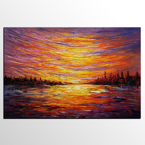 Landscape Painting, Large Wall Art, Canvas Art, Abstract Art, Original Artwork, Custom Canvas Painting, Modern Art, Oil Painting 220-Art Painting Canvas