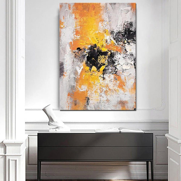 Abstract Acrylic Paintings for Living Room, Modern Contemporary Artwork, Buy Paintings Online, Heavy Texture Canvas Art-Art Painting Canvas