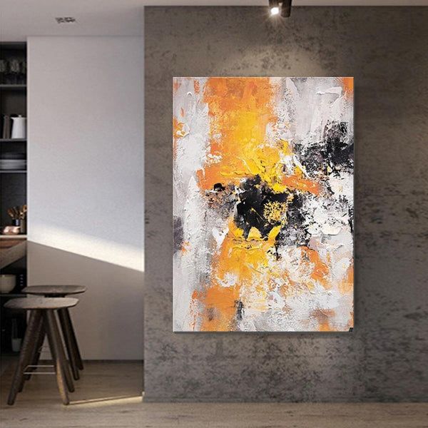 Abstract Acrylic Paintings for Living Room, Modern Contemporary Artwork, Buy Paintings Online, Heavy Texture Canvas Art-Art Painting Canvas