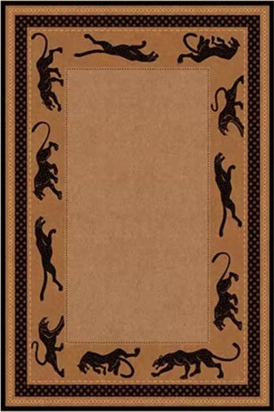 Large Modern Rugs for Living Room, Mid Century Cheetah Pattern Modern Rugs for Dining Room, Modern Rug Ideas for Bedroom-Art Painting Canvas