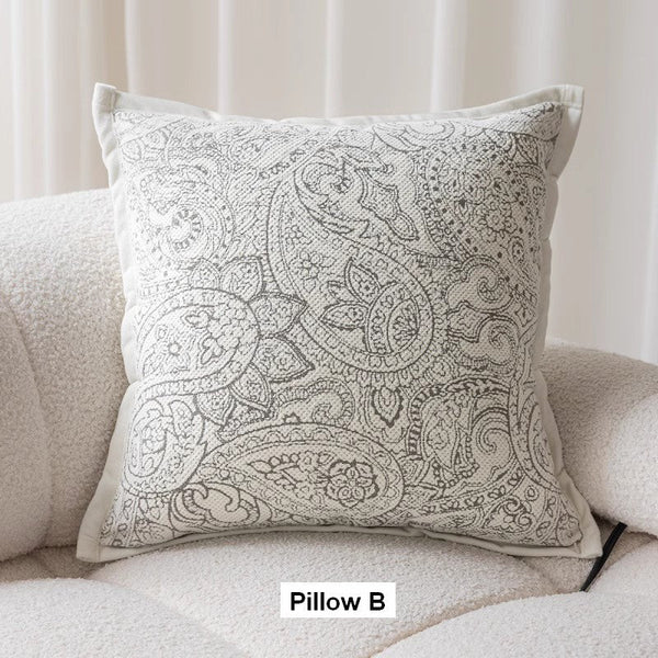 Decorative Throw Pillows for Couch, Embroider Flower Pillow Covers, Farmhouse Flower Decorative Pillows, Modern Sofa Pillows-Art Painting Canvas