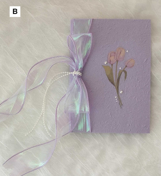 Beautiful Valentine's Day Greeting Card, Bowknot Greeting Cards, Creative Birthday Greeting Card, Original Handmade Wedding Greeting Card, Unique Anniversary Greeting Card to Lovers-Art Painting Canvas