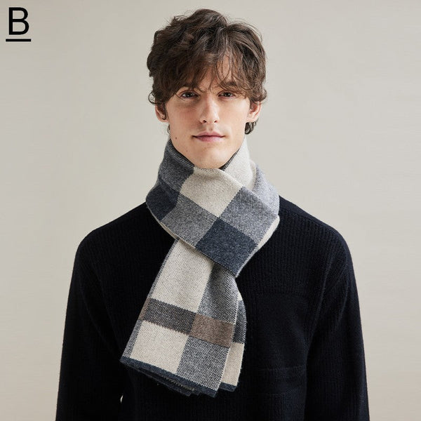 Thick Wool Scarf, Modern Fashion Scarf, Formal Men Scarf Styles, Casual Scarf Men, Men's Winter Scarf, Men's Wool Scarf Winter, Business Wool Scarf for Gentleman-Art Painting Canvas