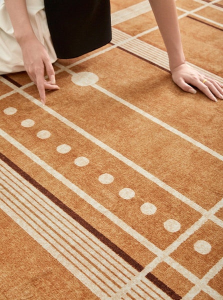 Large Contemporary Area Rugs for Dining Room, Modern Living Room Rug Ideas, Mid Century Modern Rugs for Bedroom-Art Painting Canvas