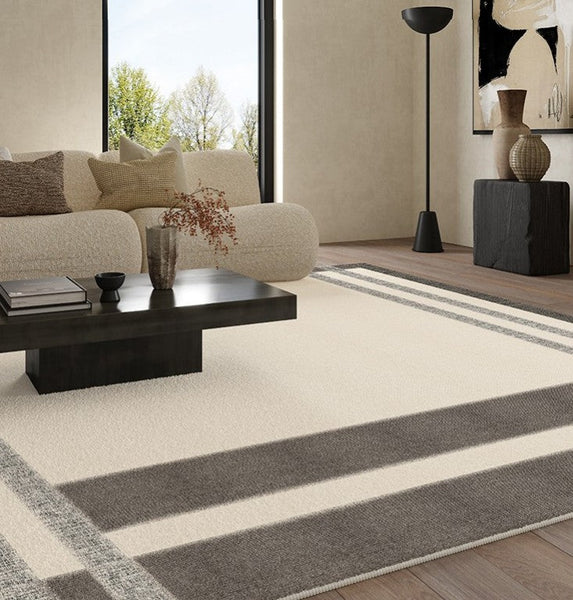 Geometric Contemporary Modern Rugs Next to Bed, Modern Carpets for Office, Abstract Area Rugs for Living Room, Modern Soft Rugs under Dining Room Table-Art Painting Canvas