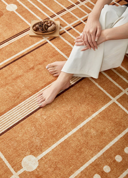 Large Contemporary Area Rugs for Dining Room, Modern Living Room Rug Ideas, Mid Century Modern Rugs for Bedroom-Art Painting Canvas