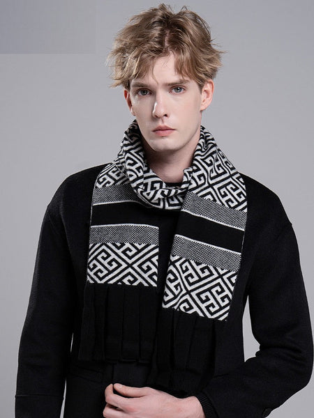 Formal Men Scarf Styles, Men's Wool Scarf Winter, Modern Casual Scarf Men, Men's Winter Scarf, Thick Wool Scarf for Men, Business Wool Scarf for Gentleman