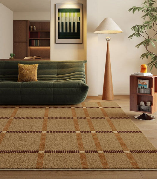 Modern Carpets Next to Bed, Contemporary Area Rugs for Bedroom, Mid Century Area Rugs, Modern Rugs under Dining Room Table-Art Painting Canvas