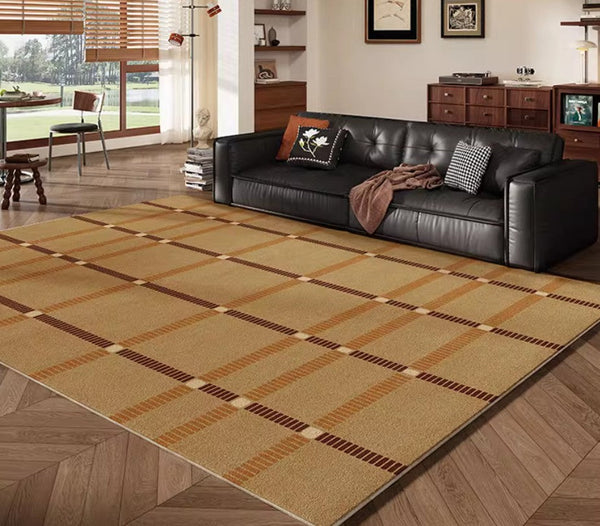 Modern Carpets Next to Bed, Contemporary Area Rugs for Bedroom, Mid Century Area Rugs, Modern Rugs under Dining Room Table-Art Painting Canvas