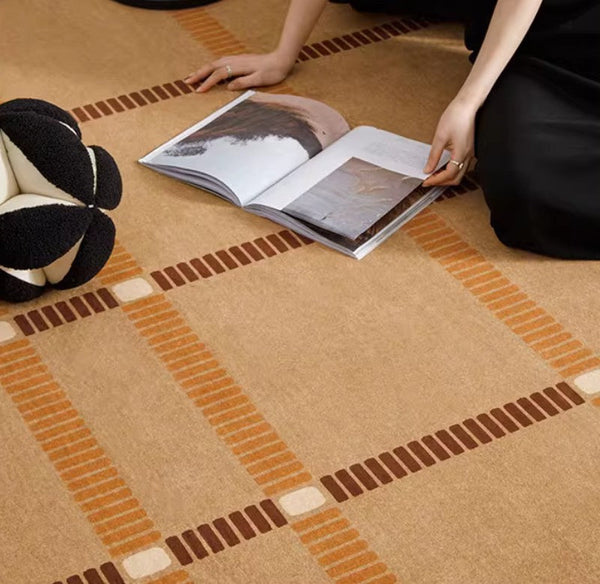 Modern Carpets Next to Bed, Contemporary Area Rugs for Bedroom, Mid Century Area Rugs, Modern Rugs under Dining Room Table-Art Painting Canvas