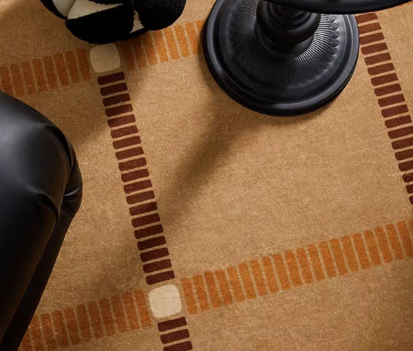 Modern Carpets Next to Bed, Contemporary Area Rugs for Bedroom, Mid Century Area Rugs, Modern Rugs under Dining Room Table-Art Painting Canvas