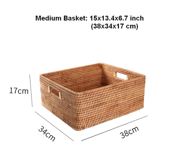 Large Storage Baskets for Bedroom, Storage Baskets for Bathroom, Rectangular Storage Baskets, Storage Baskets for Shelves-Art Painting Canvas