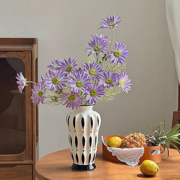 Modern Flower Vases on Table, Porcelain Flower Vases, Water Holding Flower Vases, Handmade Bouquet Ceramic Vases-Art Painting Canvas