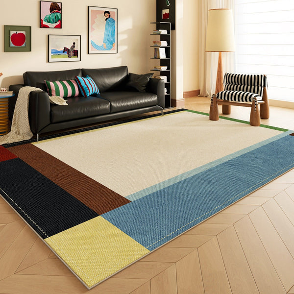 Modern Living Room Rug Ideas, Geometric Contemporary Area Rugs, Mid Century Modern Rugs, Colorful Modern Rugs for Bedroom-Art Painting Canvas