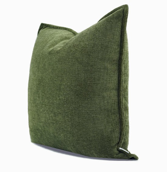 Large Throw Pillow for Interior Design, Simple Decorative Throw Pillows, Large Green Square Modern Throw Pillows for Couch, Contemporary Modern Sofa Pillows-Art Painting Canvas